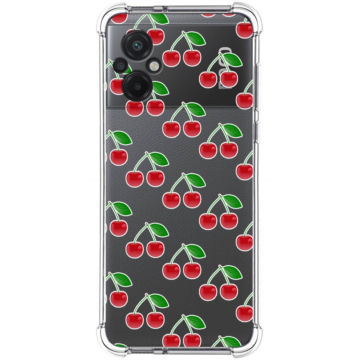 Funda Silicona Antigolpes para Xiaomi POCO M5 diseño Cerezas Dibujos