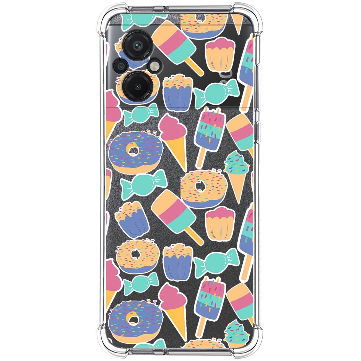 Funda Silicona Antigolpes para Xiaomi POCO M5 diseño Dulces 02 Dibujos