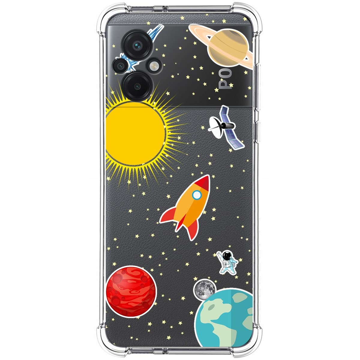 Funda Silicona Antigolpes para Xiaomi POCO M5 diseño Espacio Dibujos