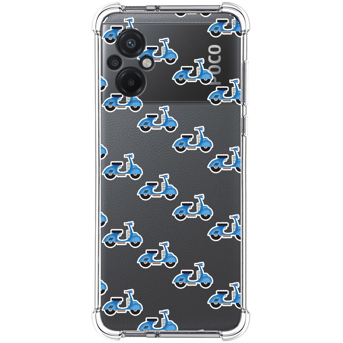 Funda Silicona Antigolpes para Xiaomi POCO M5 diseño Scooter Dibujos