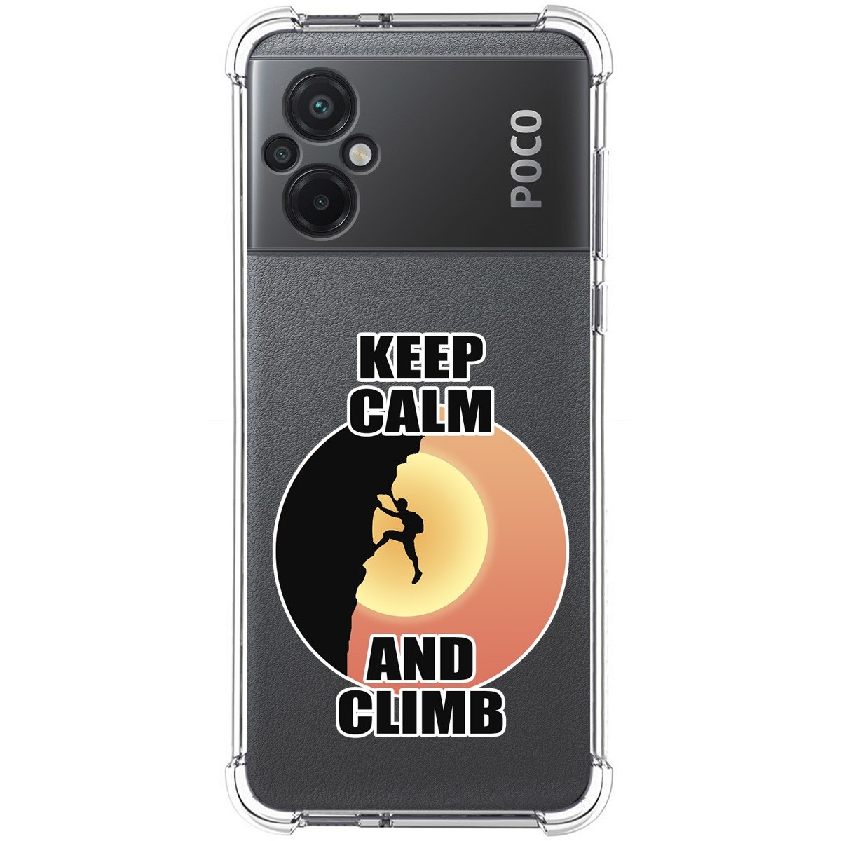 Funda Silicona Antigolpes para Xiaomi POCO M5 diseño Hombre Escalada Dibujos