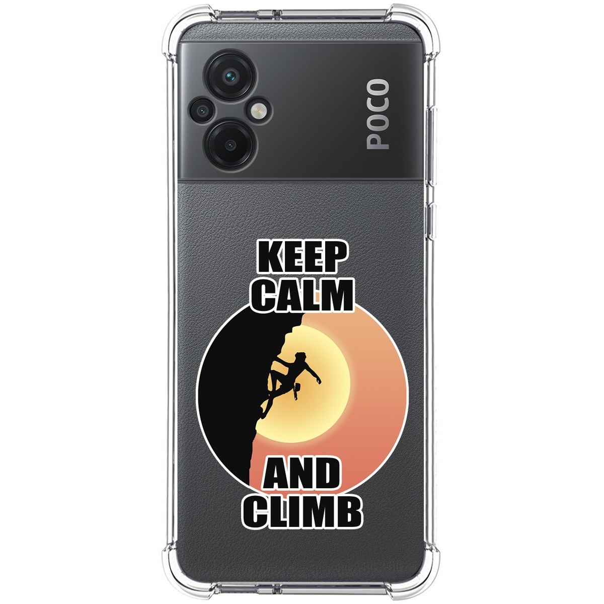 Funda Silicona Antigolpes para Xiaomi POCO M5 diseño Mujer Escalada Dibujos