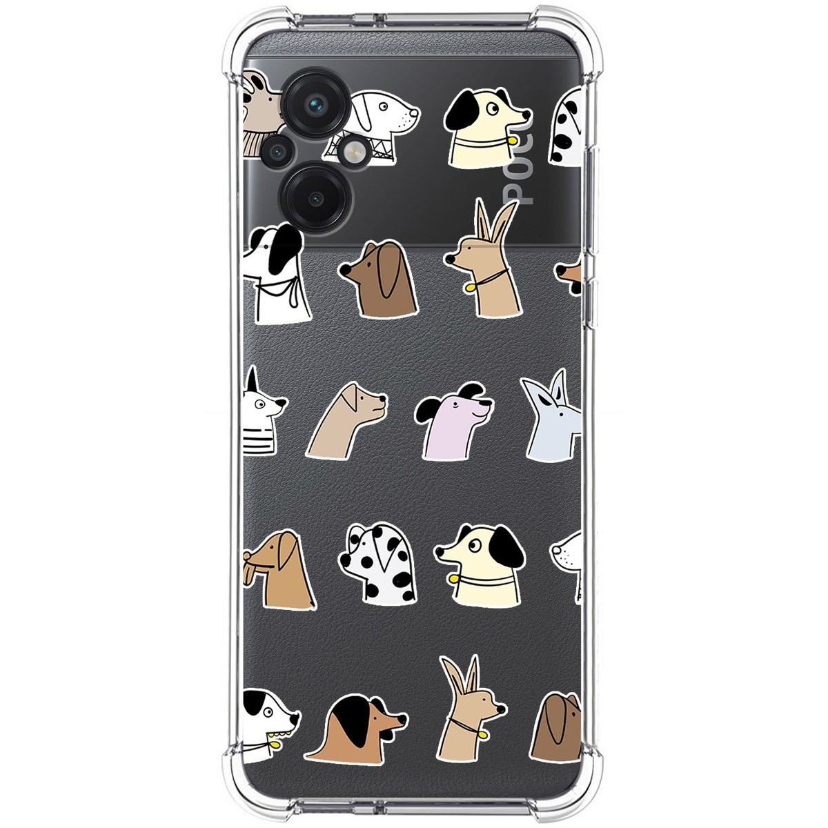 Funda Silicona Antigolpes para Xiaomi POCO M5 diseño Perros Dibujos