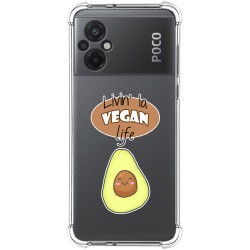 Funda Silicona Antigolpes para Xiaomi POCO M5 diseño Vegan Life Dibujos