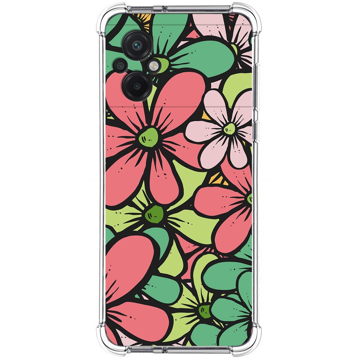Funda Silicona Antigolpes para Xiaomi POCO M5 diseño Flores 02 Dibujos