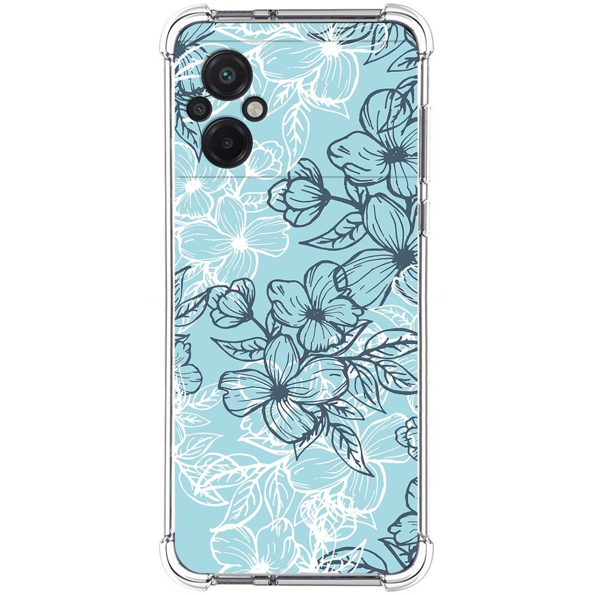 Funda Silicona Antigolpes para Xiaomi POCO M5 diseño Flores 03 Dibujos