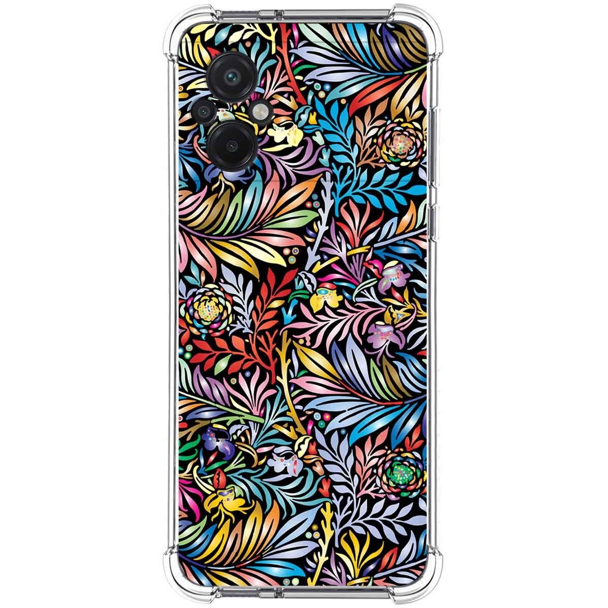 Funda Silicona Antigolpes para Xiaomi POCO M5 diseño Flores 04 Dibujos