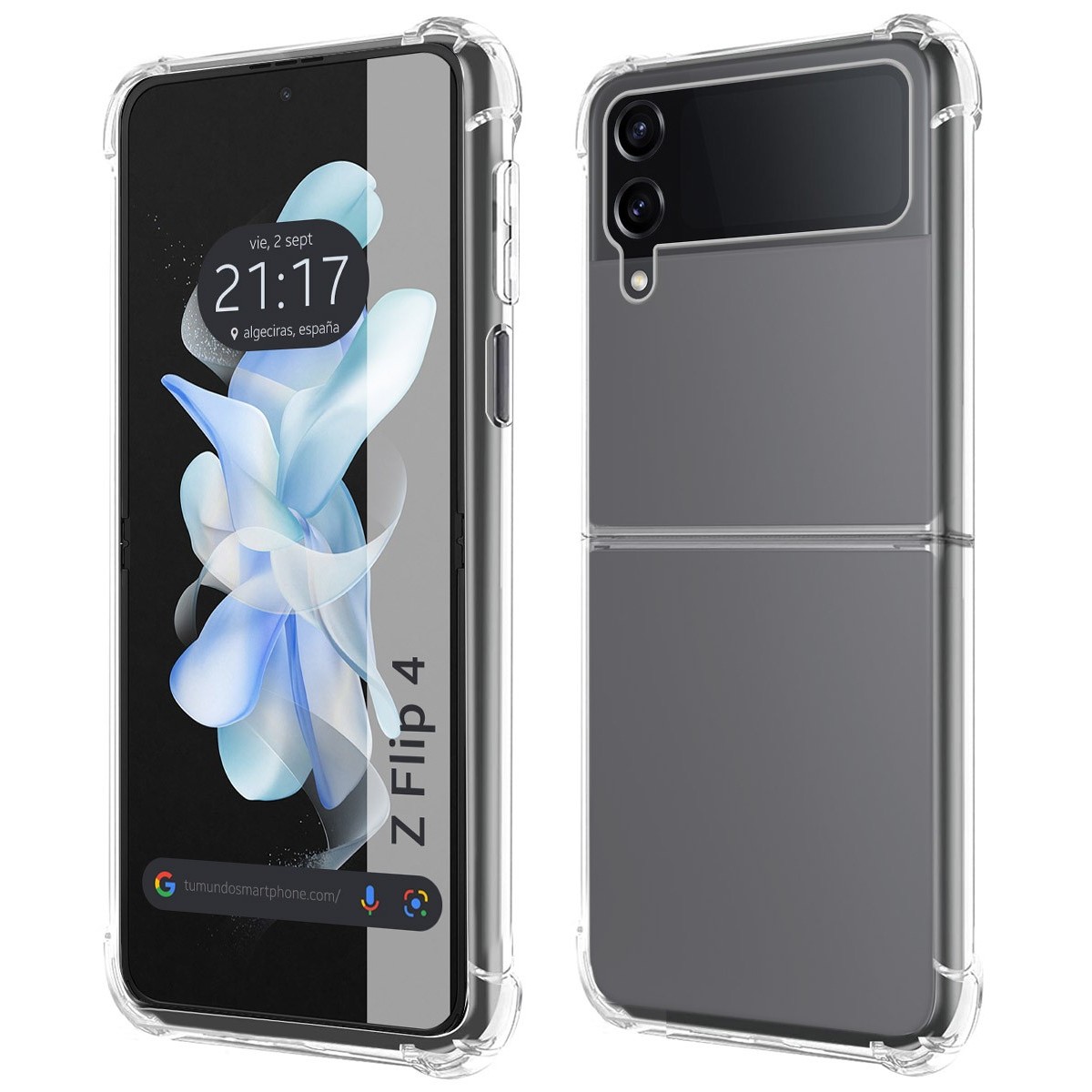 Funda Silicona Antigolpes Transparente para Samsung Galaxy Z Flip 4 5G