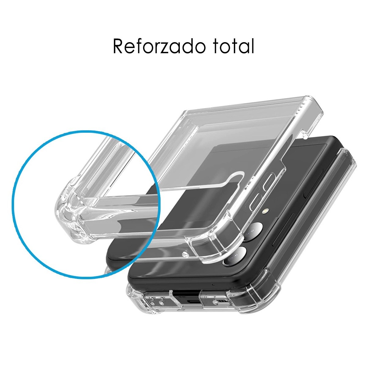 Funda Silicona Antigolpes Transparente para Samsung Galaxy Z Flip 4 5G