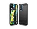 Funda Gel Tpu Tipo Carbon Negra para Realme Narzo 50 5G