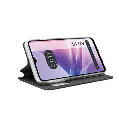 Funda Libro Soporte con Ventana para Oppo A77 5G color Negra