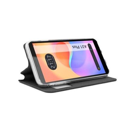 Funda Libro Soporte con Ventana para ZTE Blade A31 Plus color Negra