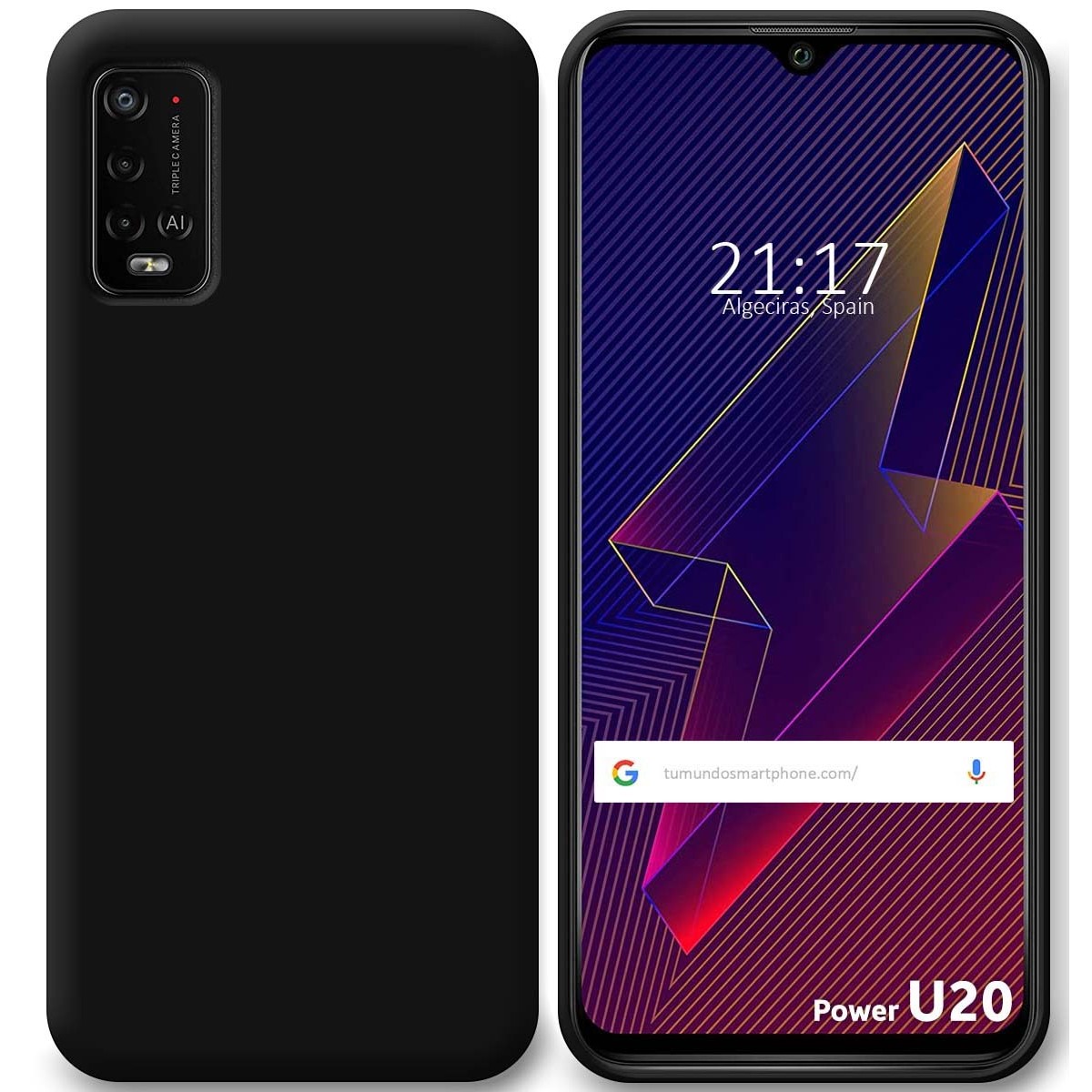 Funda Silicona Gel TPU Negra para Wiko Power U10 / U20