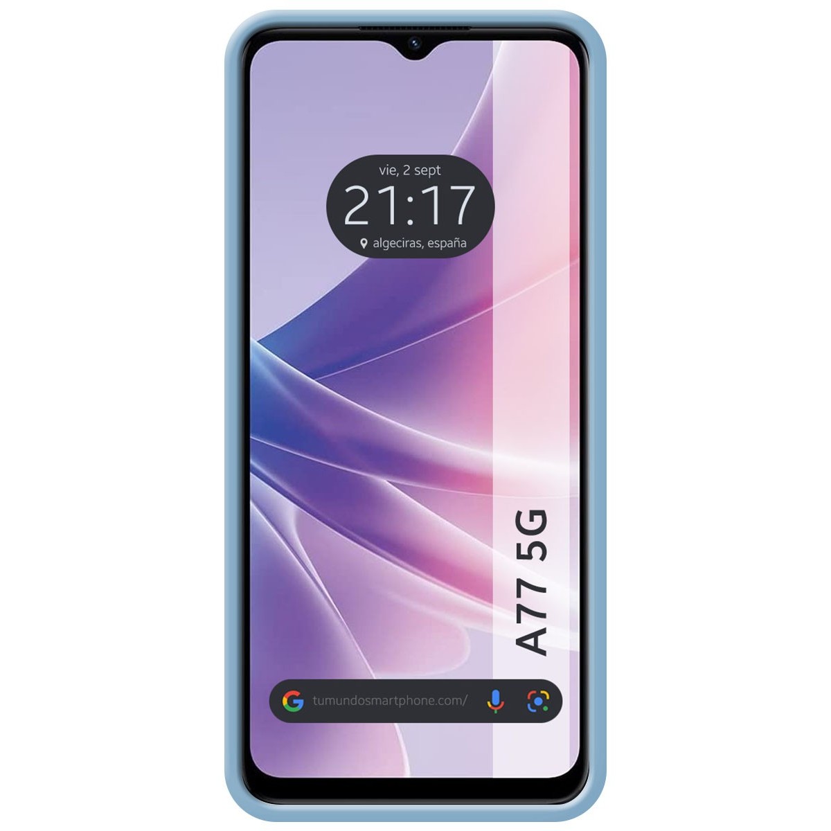 Funda Silicona Líquida Ultra Suave para Oppo A77 5G color Azul