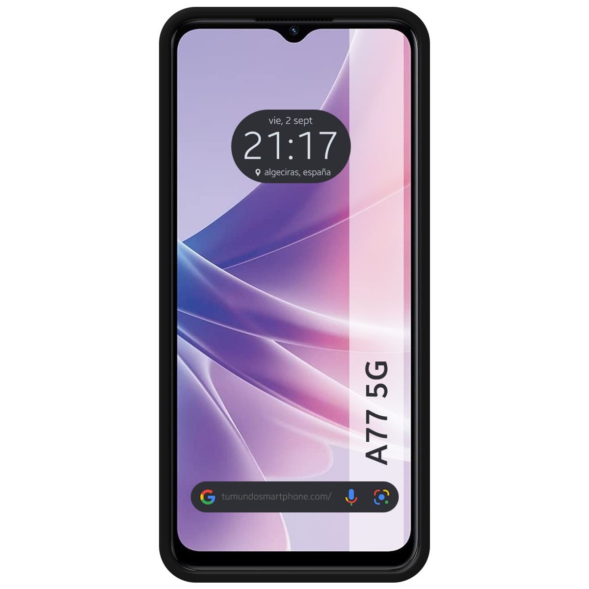 Funda Silicona Líquida Ultra Suave para Oppo A77 5G color Negra