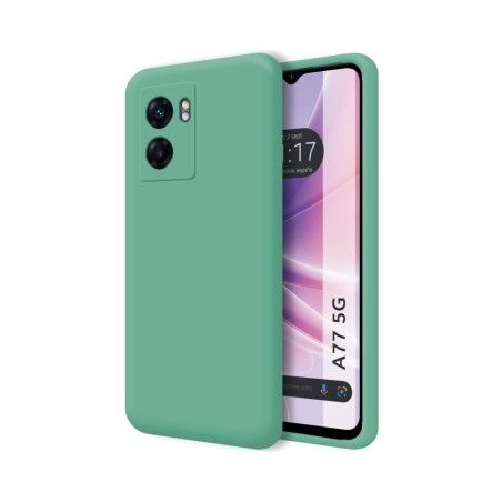 Funda Silicona Líquida Ultra Suave para Oppo A77 5G color Verde