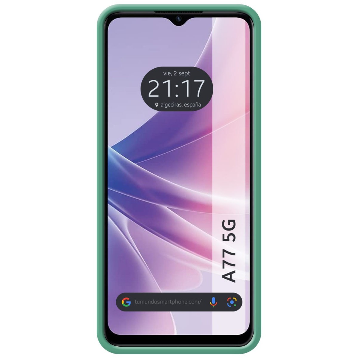 Funda Silicona Líquida Ultra Suave para Oppo A77 5G color Verde