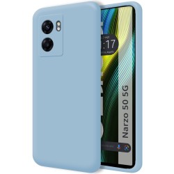 Funda Silicona Líquida Ultra Suave para Realme Narzo 50 5G color Azul