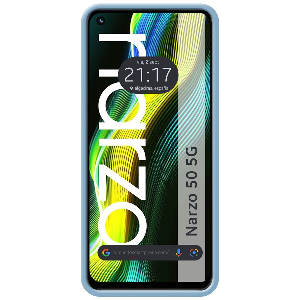 Funda Silicona Líquida Ultra Suave para Realme Narzo 50 5G color Azul