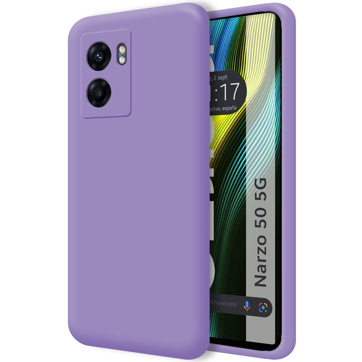 Funda Silicona Líquida Ultra Suave para Realme Narzo 50 5G color Morada