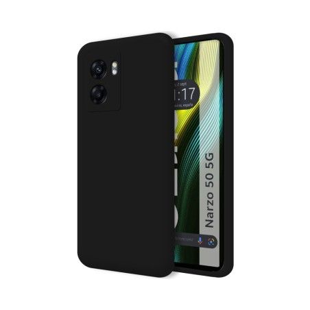 Funda Silicona Líquida Ultra Suave para Realme Narzo 50 5G color Negra