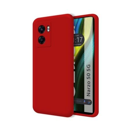Funda Silicona Líquida Ultra Suave para Realme Narzo 50 5G color Roja