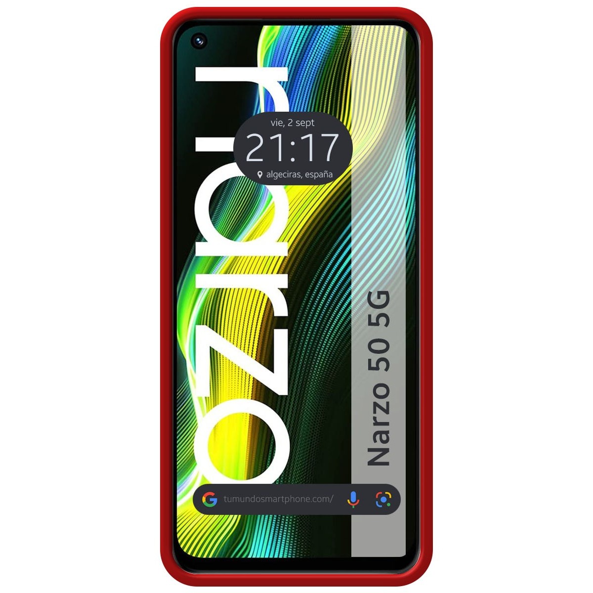 Funda Silicona Líquida Ultra Suave para Realme Narzo 50 5G color Roja