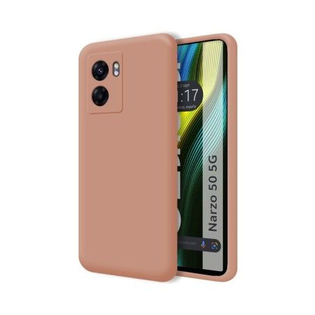 Funda Silicona Líquida Ultra Suave para Realme Narzo 50 5G color Rosa