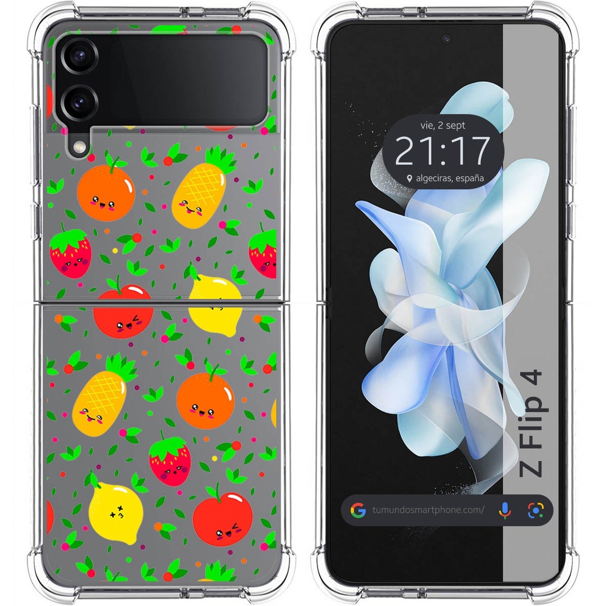 Funda Silicona Antigolpes para Samsung Galaxy Z Flip 4 5G diseño Frutas 01 Dibujos