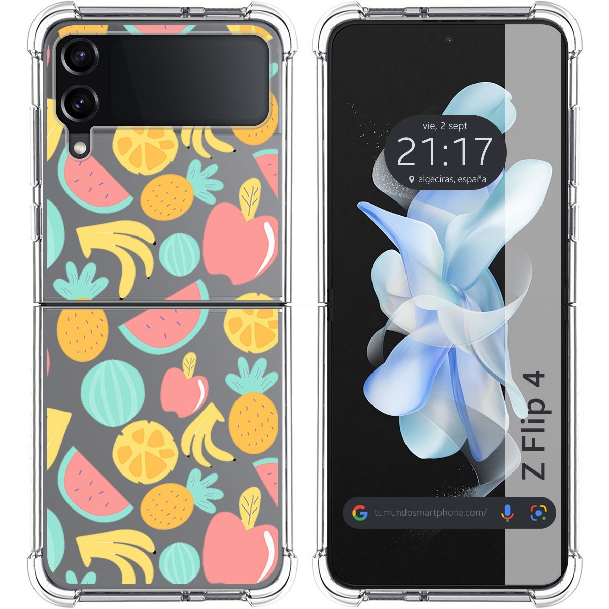 Funda Silicona Antigolpes para Samsung Galaxy Z Flip 4 5G diseño Frutas 02 Dibujos