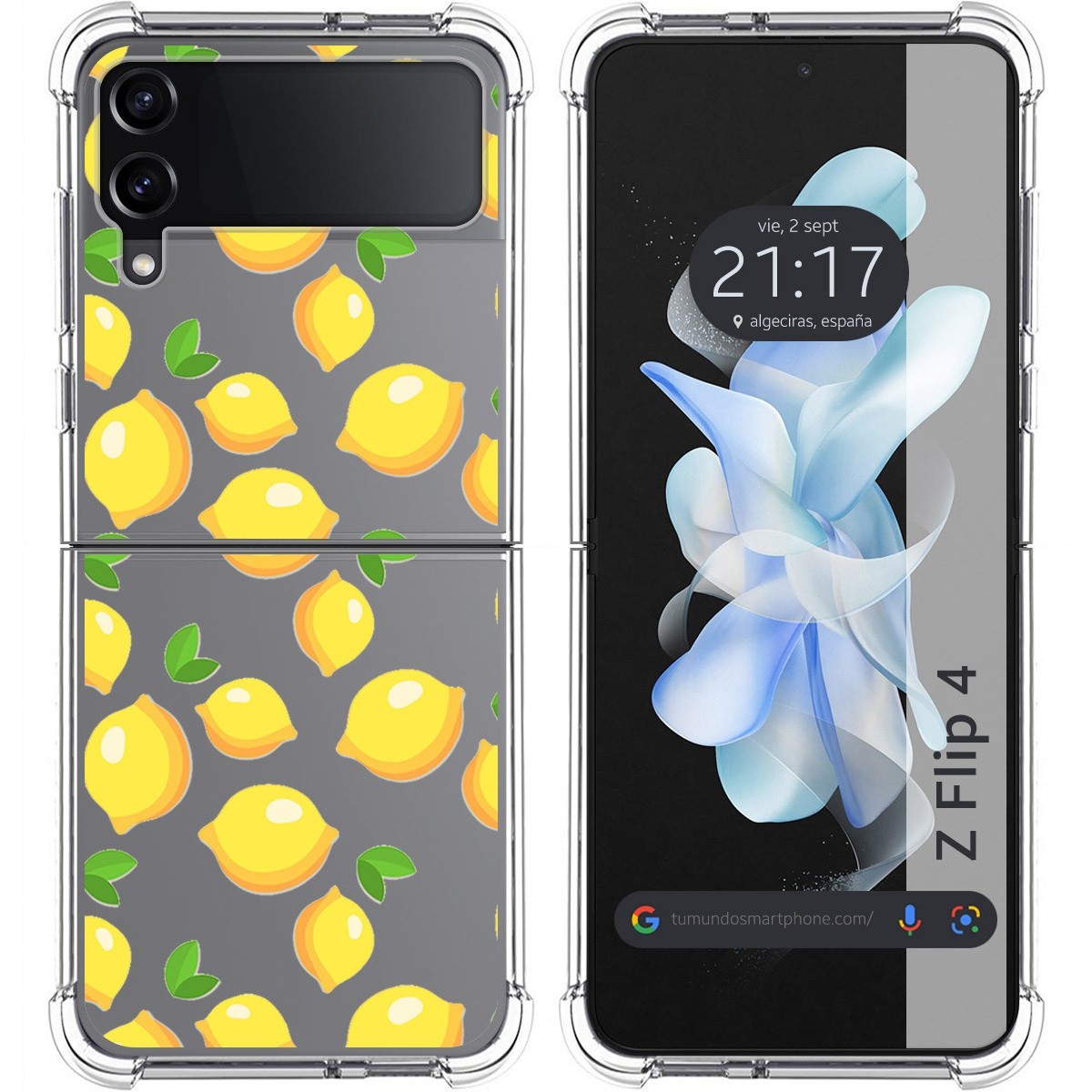 Funda Silicona Antigolpes para Samsung Galaxy Z Flip 4 5G diseño Limones Dibujos