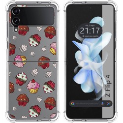 Funda Silicona Antigolpes para Samsung Galaxy Z Flip 4 5G diseño Muffins Dibujos