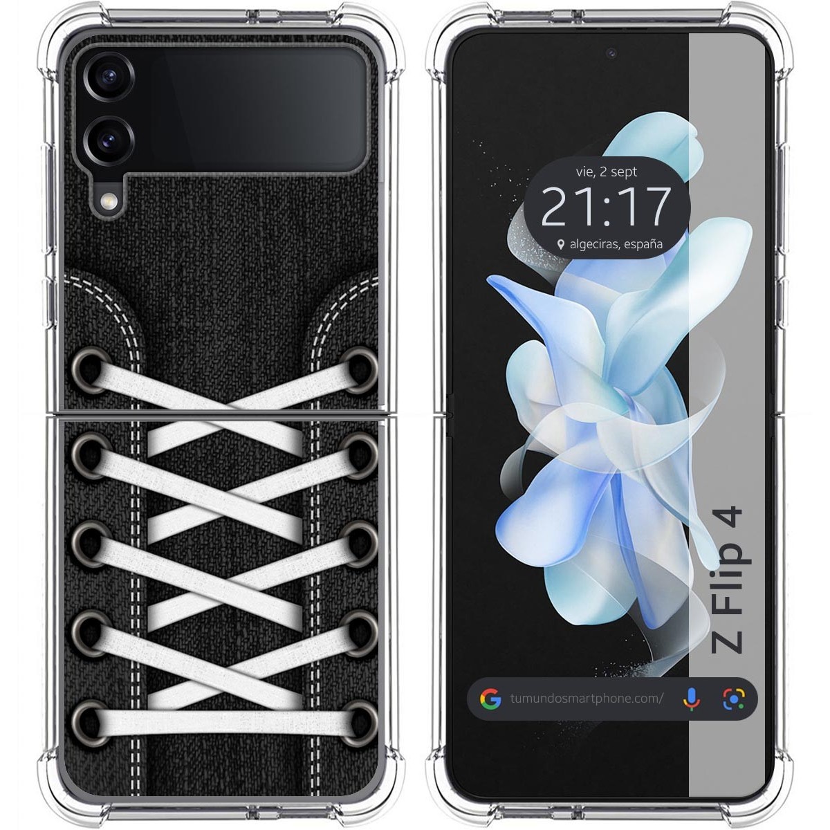 Funda Silicona Antigolpes para Samsung Galaxy Z Flip 4 5G diseño Zapatillas 02 Dibujos