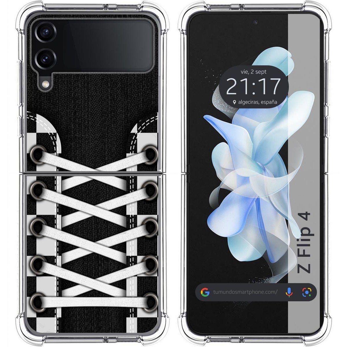 Funda Silicona Antigolpes para Samsung Galaxy Z Flip 4 5G diseño Zapatillas 03 Dibujos