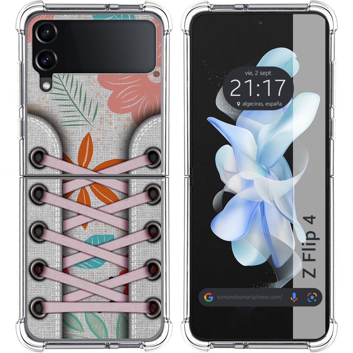 Funda Silicona Antigolpes para Samsung Galaxy Z Flip 4 5G diseño Zapatillas 09 Dibujos
