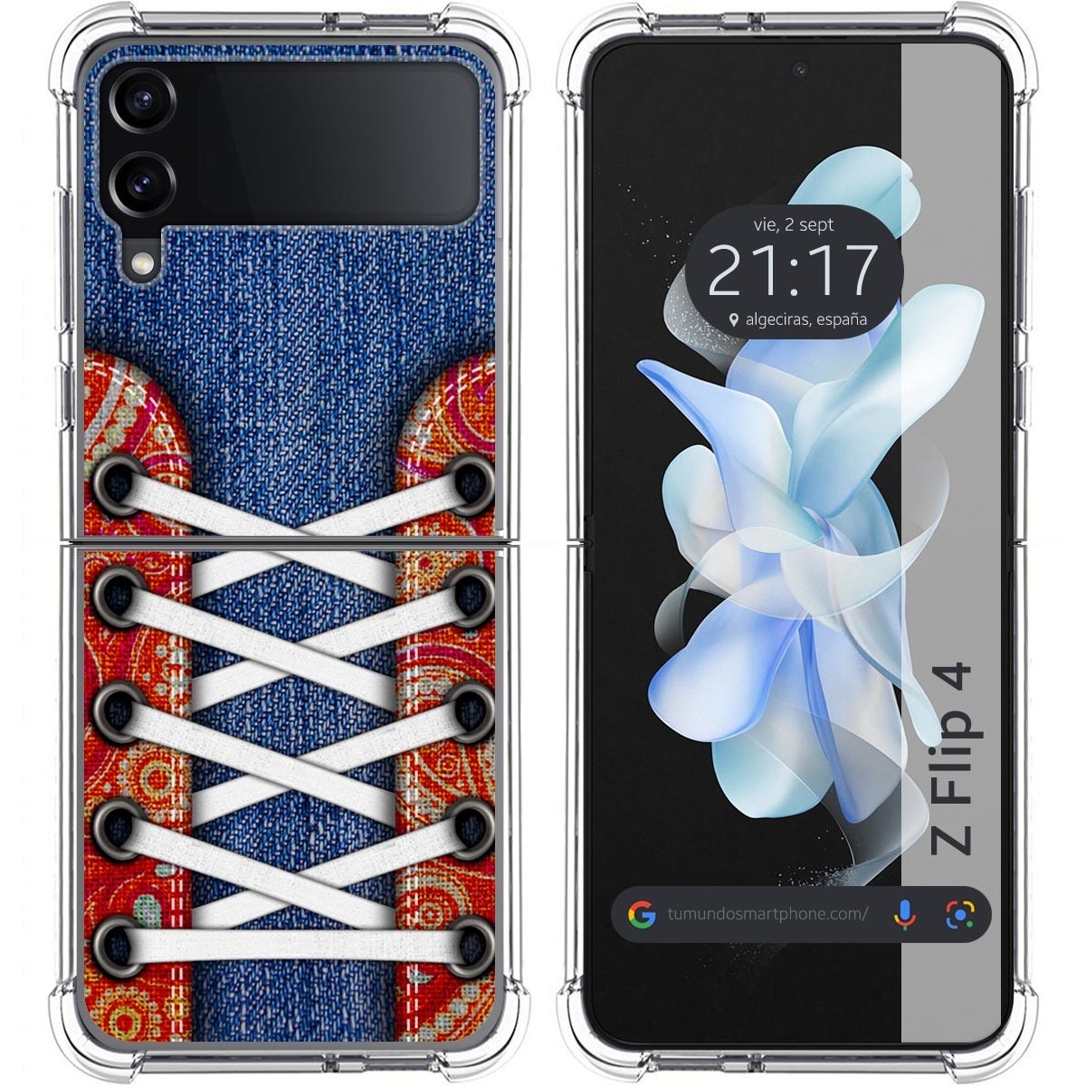 Funda Silicona Antigolpes para Samsung Galaxy Z Flip 4 5G diseño Zapatillas 11 Dibujos