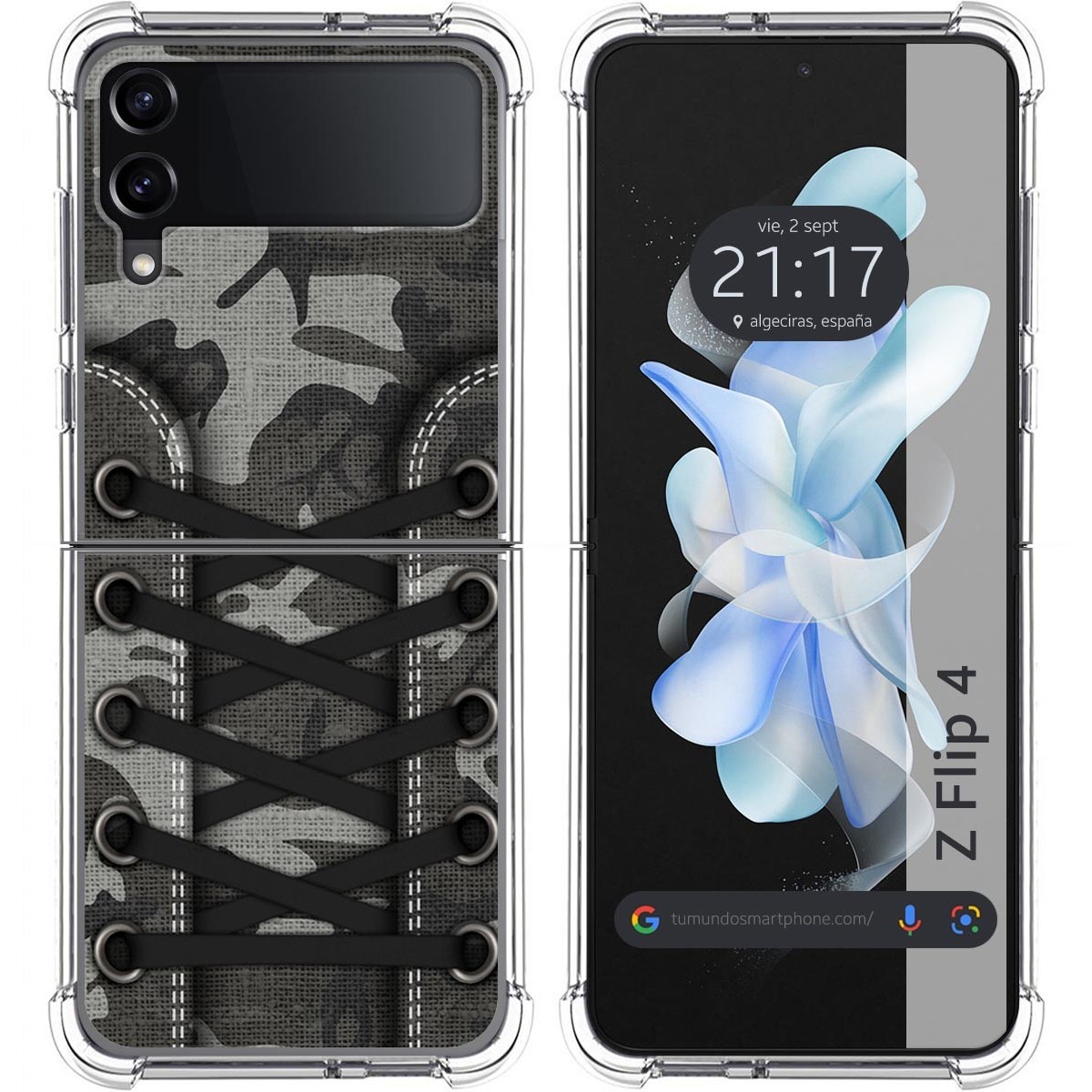 Funda Silicona Antigolpes para Samsung Galaxy Z Flip 4 5G diseño Zapatillas 15 Dibujos