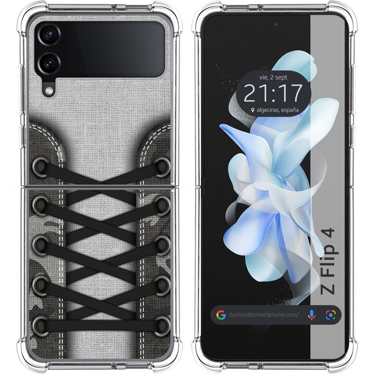 Funda Silicona Antigolpes para Samsung Galaxy Z Flip 4 5G diseño Zapatillas 16 Dibujos