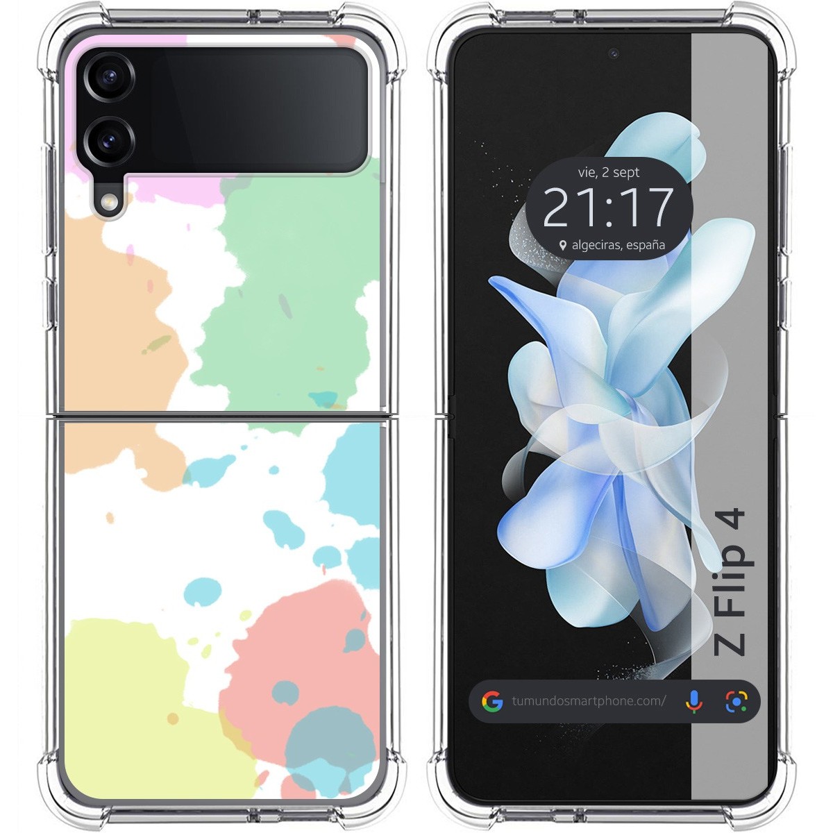 Funda Silicona Antigolpes para Samsung Galaxy Z Flip 4 5G diseño Acuarela 05 Dibujos