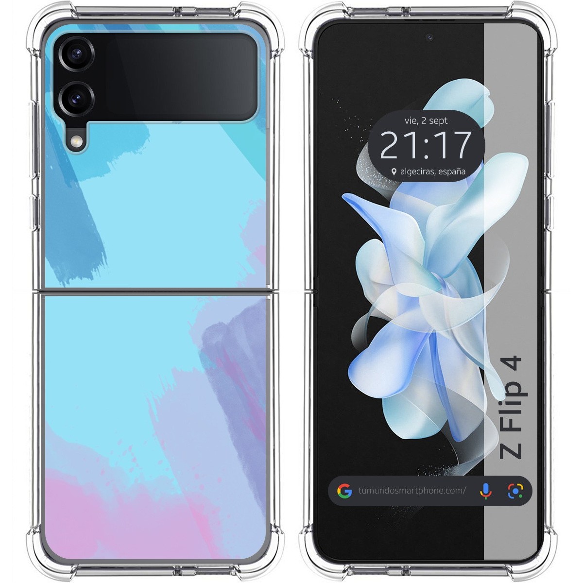 Funda Silicona Antigolpes para Samsung Galaxy Z Flip 4 5G diseño Acuarela 10 Dibujos