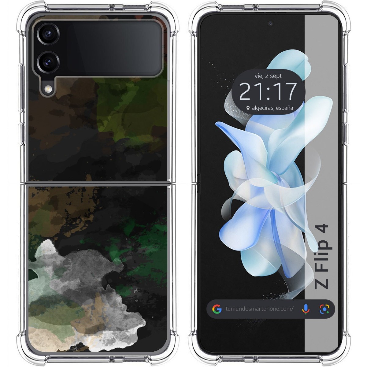 Funda Silicona Antigolpes para Samsung Galaxy Z Flip 4 5G diseño Acuarela 12 Dibujos