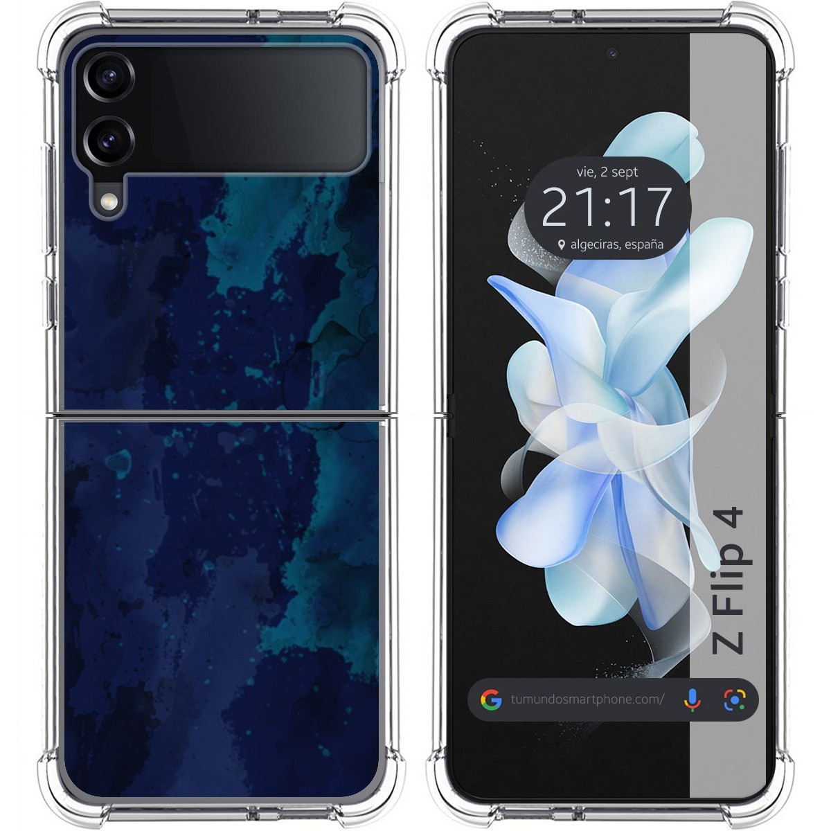 Funda Silicona Antigolpes para Samsung Galaxy Z Flip 4 5G diseño Acuarela 13 Dibujos