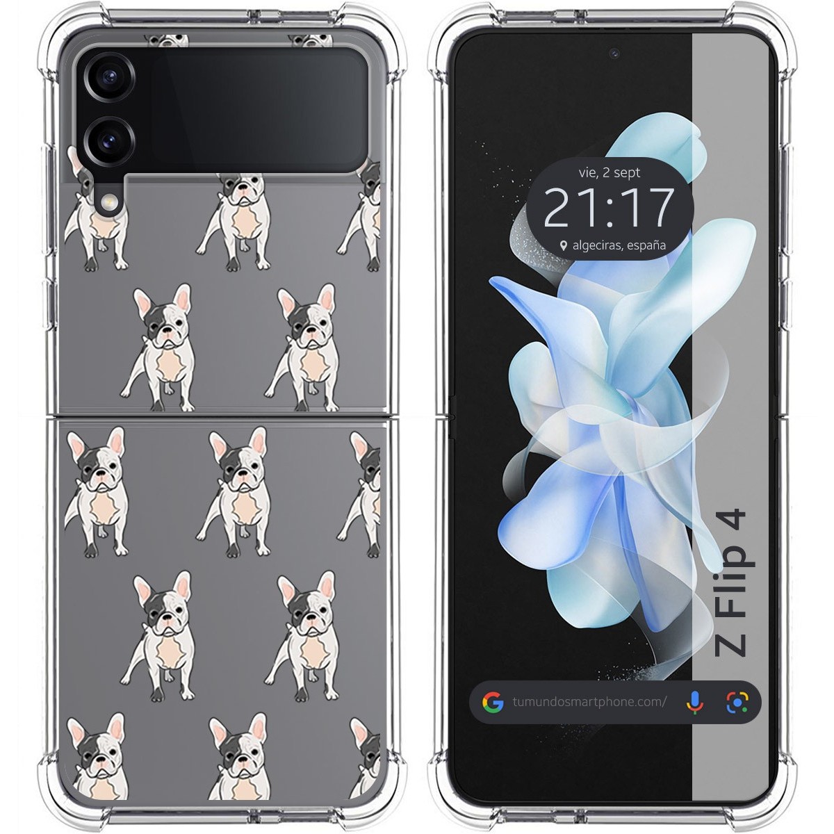 Funda Silicona Antigolpes para Samsung Galaxy Z Flip 4 5G diseño Perros 12 Dibujos