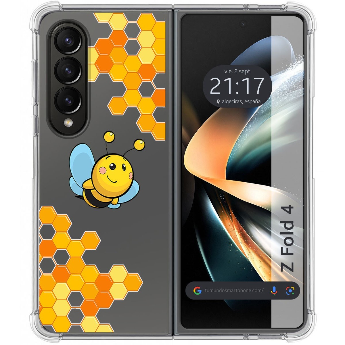 Funda Silicona Antigolpes para Samsung Galaxy Z Fold 4 5G diseño Abeja Dibujos
