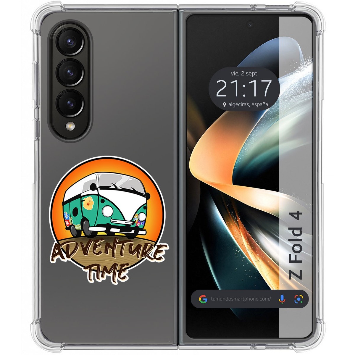 Funda Silicona Antigolpes para Samsung Galaxy Z Fold 4 5G diseño Adventure Time Dibujos