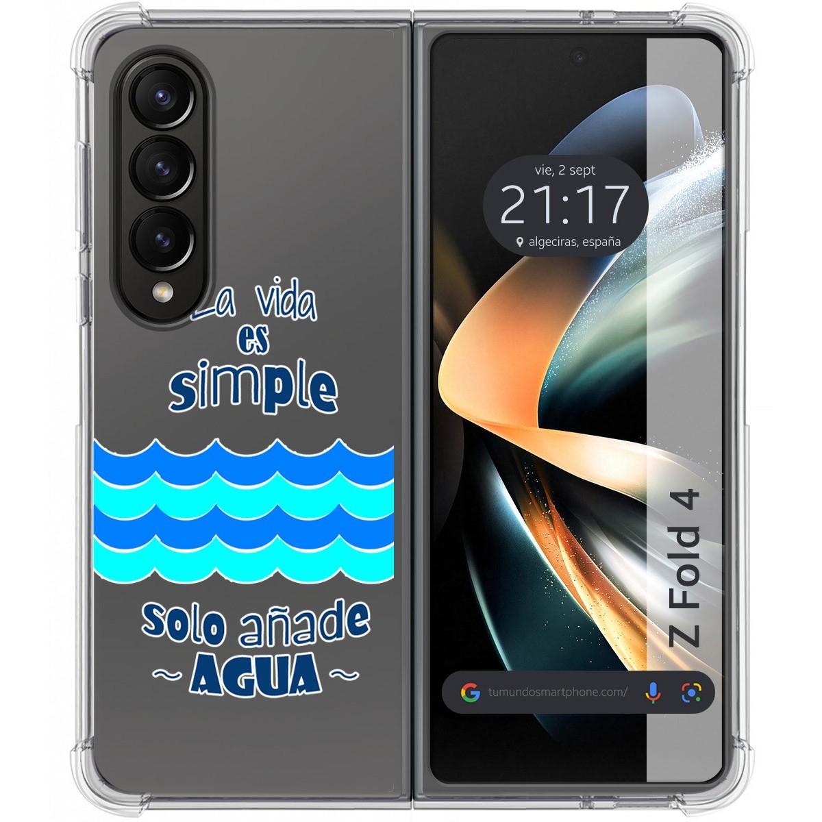 Funda Silicona Antigolpes para Samsung Galaxy Z Fold 4 5G diseño Agua Dibujos