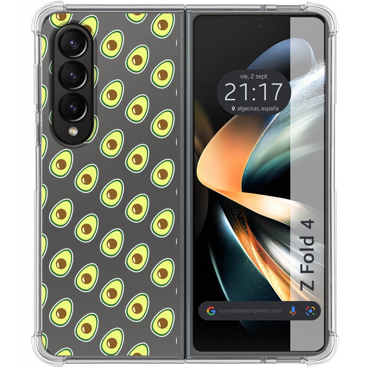 Funda Silicona Antigolpes para Samsung Galaxy Z Fold 4 5G diseño Aguacate Dibujos