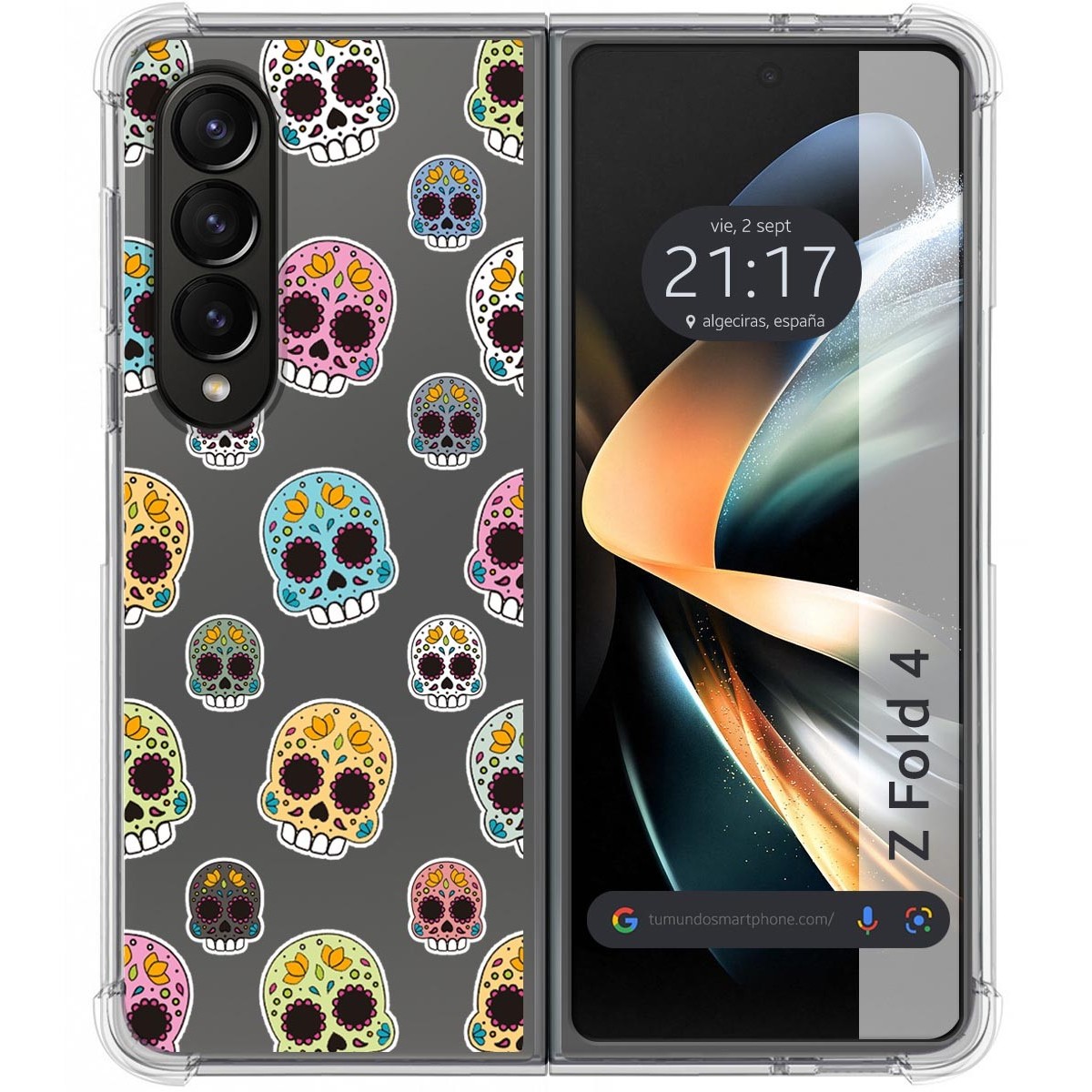 Funda Silicona Antigolpes para Samsung Galaxy Z Fold 4 5G diseño Catrina Dibujos