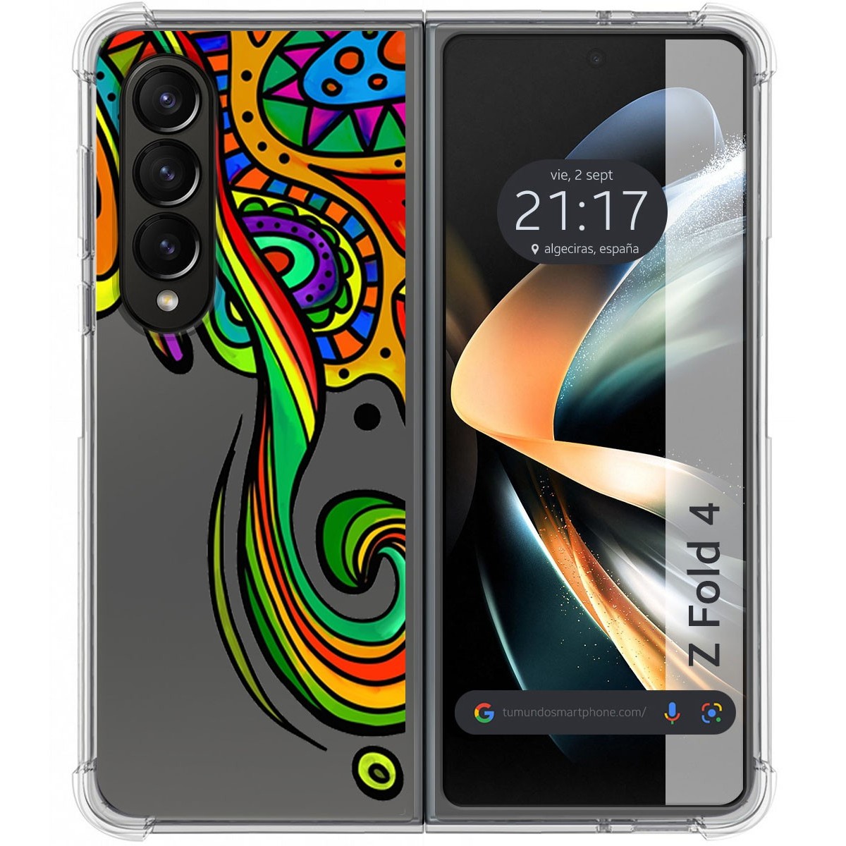 Funda Silicona Antigolpes para Samsung Galaxy Z Fold 4 5G diseño Colores Dibujos