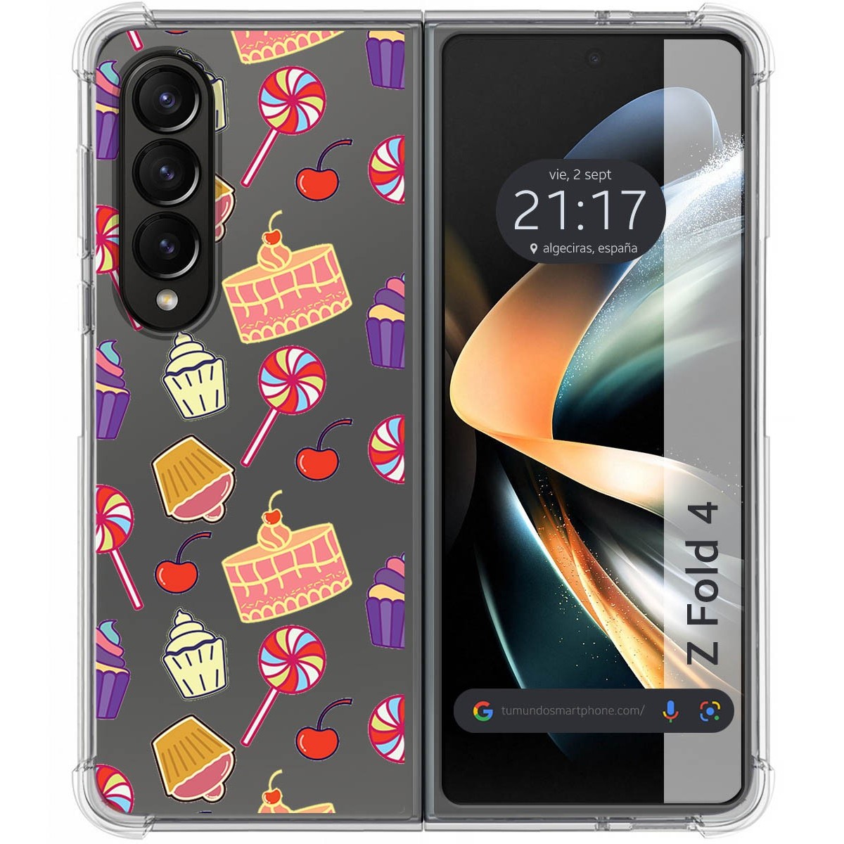 Funda Silicona Antigolpes para Samsung Galaxy Z Fold 4 5G diseño Dulces 01 Dibujos